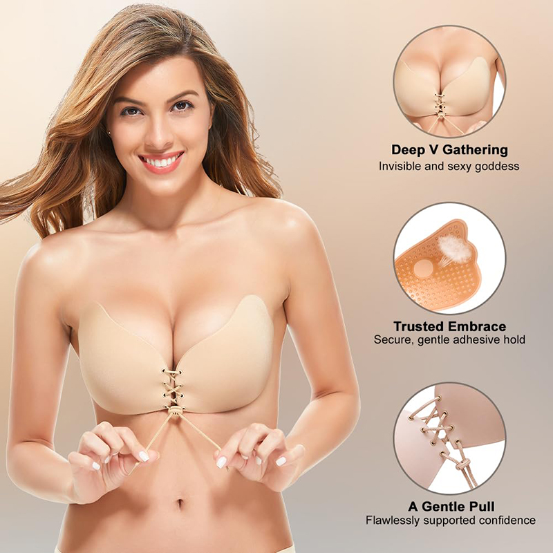 Backless Bra Sticky - 1/2 Pasang Bra Tanpa Tali Punggung