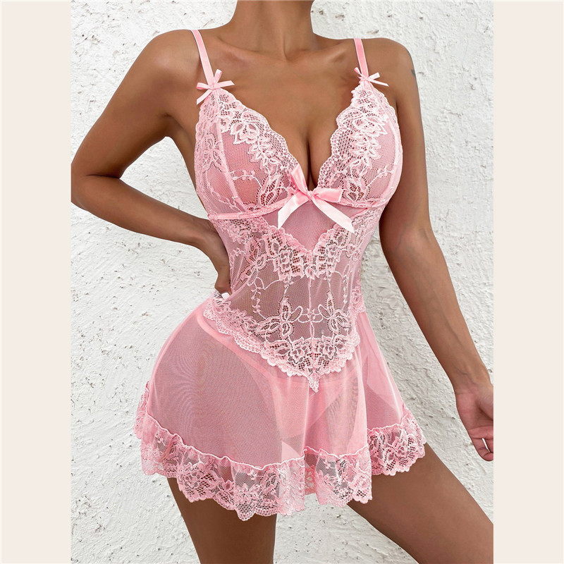 Gaun Babydoll Wanita Seksi Ber - Sheer Mesh Bra ulasan dan harga